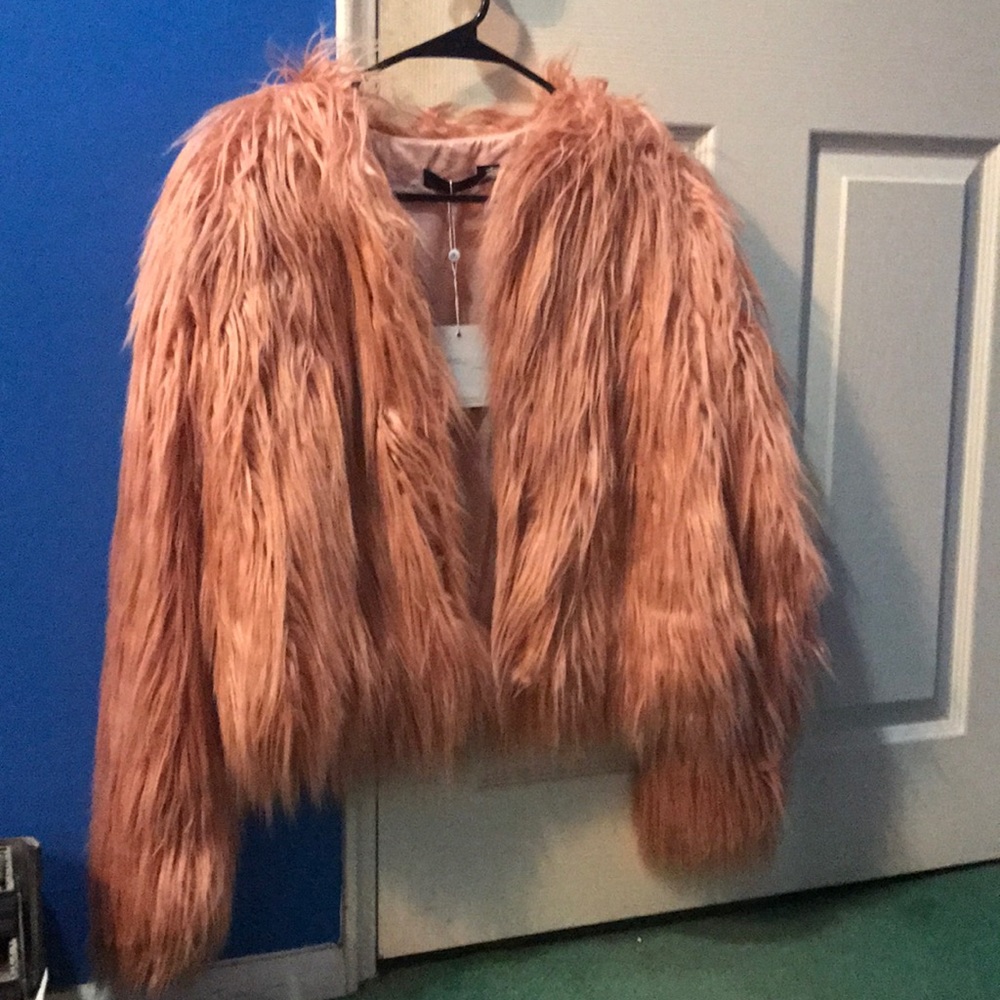Missguided Shaggy Faux Fur Coat - Picture 2 of 4